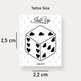 Herz Würfel Tattoo